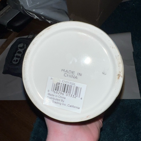 Hand Painted Ceramic Mosiac Nautical Blue Fish Jar W/ Lid - Picture 6 of 12